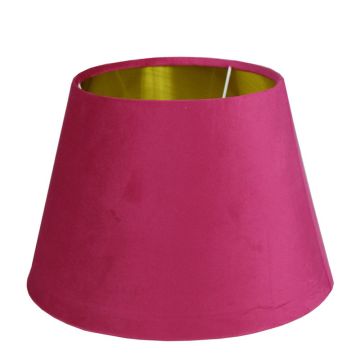 Samt Lampenschirm KURANO, fuchsia-gold, 21cm, Ø30cm Samt Lampenschirm KURANO, fuchsia-gold, 21cm, Ø30cm