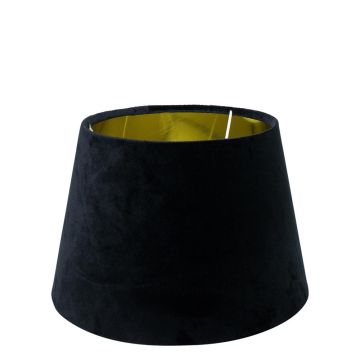 Samt Lampenschirm KURANO, schwarz-gold, 18cm, Ø25cm Samt Lampenschirm KURANO, schwarz-gold, 18cm, Ø25cm