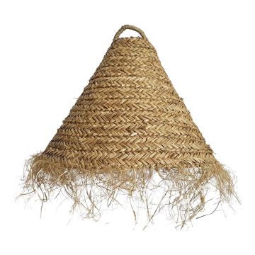 Seegras Hängelampe WARUGO mit Fransen, natur, 60x60x48cm Seegras Hängelampe WARUGO mit Fransen, natur, 60x60x48cm
