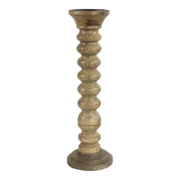 Mangoholz Kerzenhalter SERAPHINE, braun, 40cm, Ø12,5cm