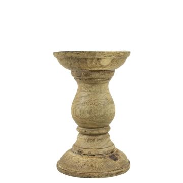 Kerzenleuchter TESTIMONY aus Mangoholz, braun, 15cm, Ø10cm Kerzenleuchter TESTIMONY aus Mangoholz, braun, 15cm, Ø10cm