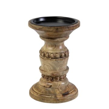 Mangoholz Kerzenleuchter BRANTLEY, braun, 15cm, Ø10cm Mangoholz Kerzenleuchter BRANTLEY, braun, 15cm, Ø10cm