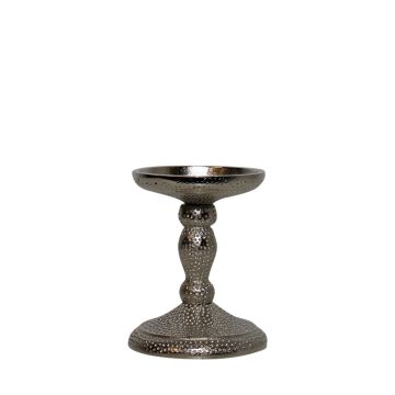 Aluminium Kerzenhalter ELIZABELLE, gehämmert, silber, 12,5cm, Ø9,5cm Aluminium Kerzenhalter ELIZABELLE, gehämmert, silber, 12,5cm, Ø9,5cm
