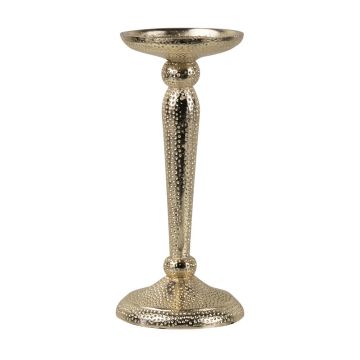 Aluminium Kerzenhalter ELIZABELLE, gehämmert, gold, 22cm, Ø10cm Aluminium Kerzenhalter ELIZABELLE, gehämmert, gold, 22cm, Ø10cm