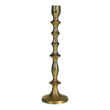 Aluminium Stabkerzenhalter GIUSEPPINA, gehämmert, champagner-gold, 36cm, Ø10cm Aluminium Stabkerzenhalter GIUSEPPINA, gehämmert, champagner-gold, 36cm, Ø10cm