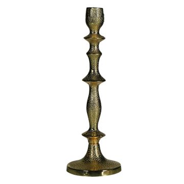 Aluminium Stabkerzenhalter GIUSEPPINA, gehämmert, champagner-gold, 30cm, Ø10cm Aluminium Stabkerzenhalter GIUSEPPINA, gehämmert, champagner-gold, 30cm, Ø10cm