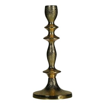 Aluminium Stabkerzenhalter GIUSEPPINA, gehämmert, champagner-gold, 24cm, Ø10cm Aluminium Stabkerzenhalter GIUSEPPINA, gehämmert, champagner-gold, 24cm, Ø10cm