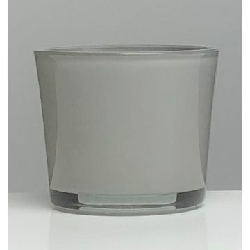 Glasübertopf ALENA, grau, 11cm, Ø11,5cm
