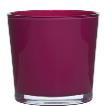 Glasübertopf ALENA, magenta, 16cm, Ø17cm