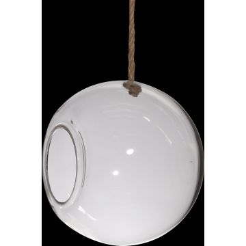 Glas Kugel Terrarium FARO mit Kordel, klar, 25cm, Ø25cm Glas Kugel Terrarium FARO mit Kordel, klar, 25cm, Ø25cm