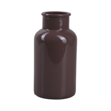 Glasflasche LORRIE, dunkelbraun, 16,5cm, Ø8cm