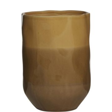 Blumenvase Keramik DONELLA, braun-beige, 20cm, Ø15cm