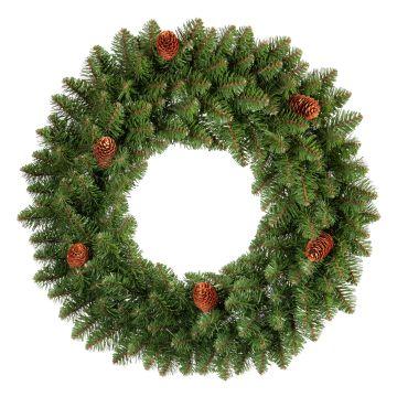 Kunst Tannenkranz HEINOLA mit Zapfen, grün, Ø45cm