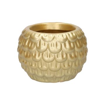 Pflanztopf Keramik KASSIOPEIA mit Muster, gold, 6,8cm, Ø10cm