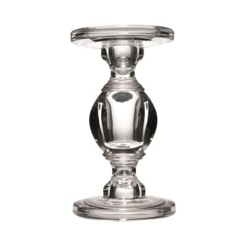 Kerzenleuchter KONSTANDIN aus Glas, klar, 20cm, Ø11,3cm