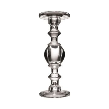 Kerzenleuchter KONSTANDIN aus Glas, klar, 29cm, Ø11,3cm