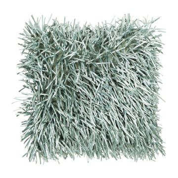 Sofa Kissen DAKIRA, mintgrün, lange Fransen, 45x45cm