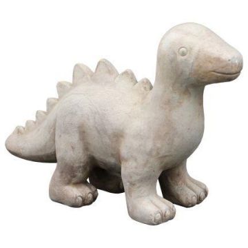 Tierfigur Dino Stegosaurus AMORIA aus Terrakotta, outdoor, handmade, patiniert, beige, 36x13x25cm Tierfigur Dino Stegosaurus AMORIA aus Terrakotta, outdoor, handmade, patiniert, beige, 36x13x25cm