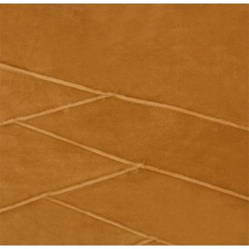 Kuscheliges Samt Kissen NOELANI, schräge Ziernähte, senfgelb, 45x45cm