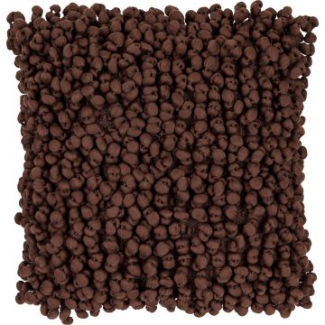 Kuscheliges Kissen BOLKO, mit Noppen, braun, 45x45cm