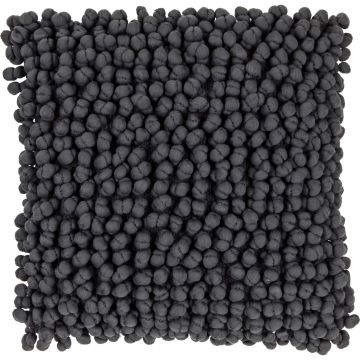 Kuscheliges Kissen BOLKO, mit Noppen, dunkelgrau, 45x45cm