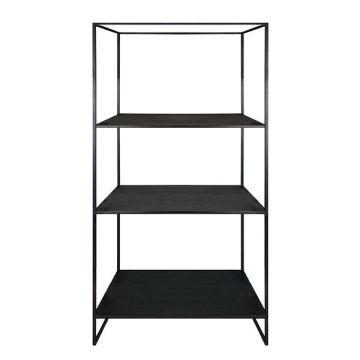 Industrial Metallregal QUIANA, 3 Böden, schwarz, 100x100x200cm