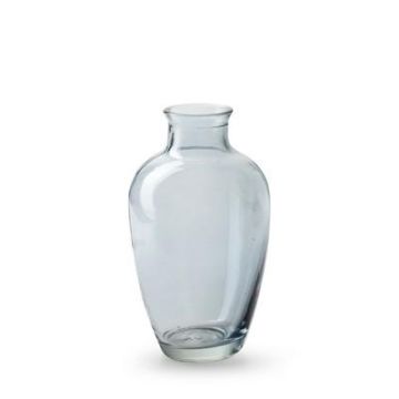 Glasflasche FINLLER, blau-klar, 11cm, Ø8cm Glasflasche FINLLER, blau-klar, 11cm, Ø8cm