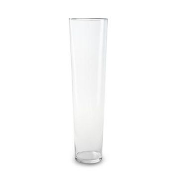 Konische Bodenvase AMNA FIRE aus Glas, klar, 70cm, Ø19cm Konische Bodenvase AMNA FIRE aus Glas, klar, 70cm, Ø19cm