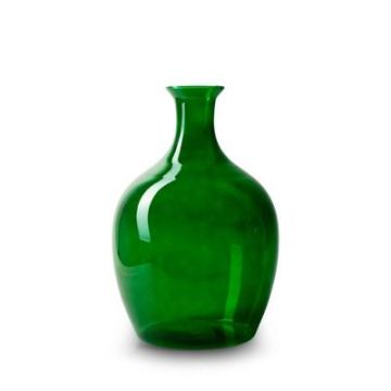 Flaschenvase LOUKINS aus Eco Glas, grün, 35cm, Ø23cm