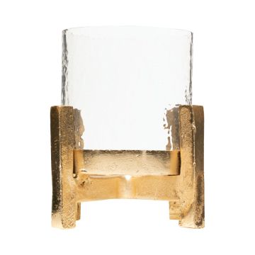 Kerzen Glas UZOAMAKA auf Metallfuß, champagner-gold-klar, 12cm, Ø12cm Kerzen Glas UZOAMAKA auf Metallfuß, champagner-gold-klar, 12cm, Ø12cm