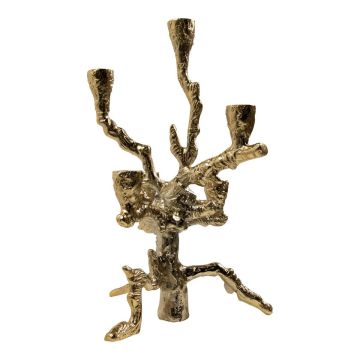 Aluminum Kerzenständer Ast ALJOSCHA für Stabkerzen, gold, 40cm Aluminum Kerzenständer Ast ALJOSCHA für Stabkerzen, gold, 40cm