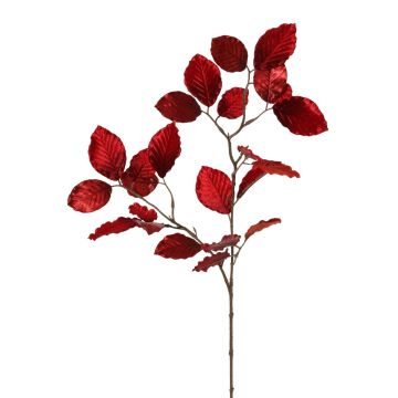 Samtiger Buche Zweig GALFHY, dunkelrot, 70cm