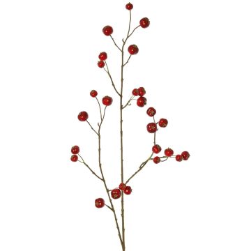 Deko Zweig Zierapfel NONGIH mit Früchten, dunkelrot, 90cm