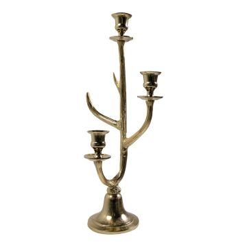 Aluminium Geweih Kerzenhalter ALLEANDRO für Stabkerzen, gold, 48cm Aluminium Geweih Kerzenhalter ALLEANDRO für Stabkerzen, gold, 48cm