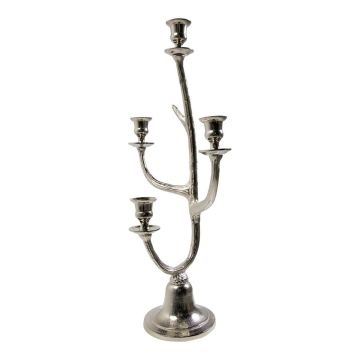 Aluminium Geweih Kerzenhalter ALLEANDRO für Stabkerzen, silber, 58cm Aluminium Geweih Kerzenhalter ALLEANDRO für Stabkerzen, silber, 58cm