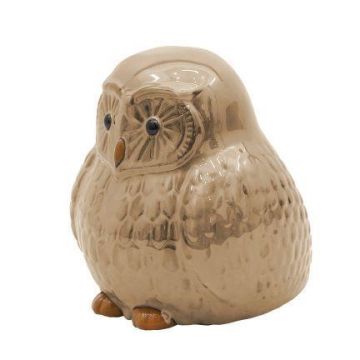 Tierfigur Eule ELYRIA aus Keramik, outdoor, braun, 21x20x20cm Tierfigur Eule ELYRIA aus Keramik, outdoor, braun, 21x20x20cm