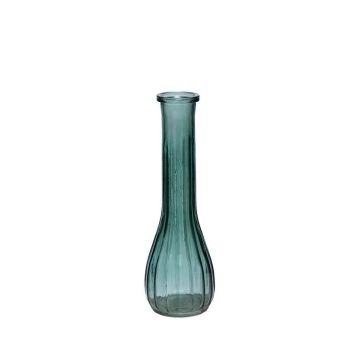 Tischvase KOSTA aus Glas, petrolblau-klar, 21,5cm, Ø7cm