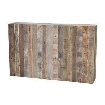Rustikales Holzpodest KIRYON mit natürlicher Maserung, outdoor, braun, 118x25x75cm Rustikales Holzpodest KIRYON mit natürlicher Maserung, outdoor, braun, 118x25x75cm