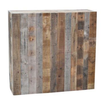 Rustikales Holzpodest KIRYON mit natürlicher Maserung, outdoor, braun, 78x25x75cm Rustikales Holzpodest KIRYON mit natürlicher Maserung, outdoor, braun, 78x25x75cm