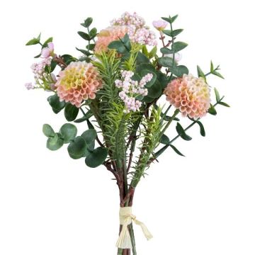 Kunstblumen Strauß Pompon-Dahlie Eukalyptus ZORCA, Beeren, rosa, 30cm Kunstblumen Strauß Pompon-Dahlie Eukalyptus ZORCA, Beeren, rosa, 30cm
