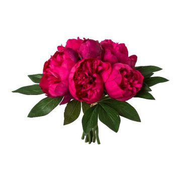 Künstlicher Blumenstrauß Pfingstrose SIRKO, cerise, 30cm