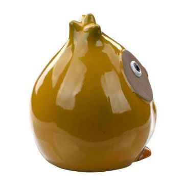 Tierfigur Eule LETRY aus Keramik, outdoor, senfgelb, 20x19x22cm Tierfigur Eule LETRY aus Keramik, outdoor, senfgelb, 20x19x22cm