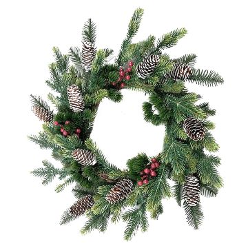 Kunst Winterkranz NARVIK, Beeren, Zapfen, grün-rot, Ø50cm Kunst Winterkranz NARVIK, Beeren, Zapfen, grün-rot, Ø50cm
