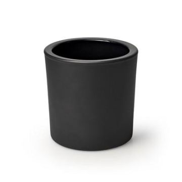 Teelichtglas JOHN FIRE, schwarz-matt, 10cm, Ø10cm Teelichtglas JOHN FIRE, schwarz-matt, 10cm, Ø10cm