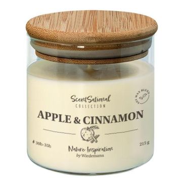 Duftkerze FERDINANDINE im Glas, Sojawachsmischung, Apple&Cinnamon, elfenbein, 8cm, Ø8cm, 30h - Made in Germany Duftkerze FERDINANDINE im Glas, Sojawachsmischung, Apple&Cinnamon, elfenbein, 8cm, Ø8cm, 30h - Made in Germany