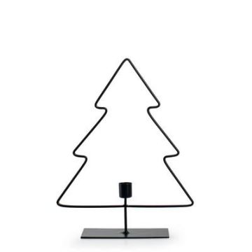 Metall Kerzenhalter Tannenbaum NERSYLA, Fuß, schwarz, 30cm, Ø25cm Metall Kerzenhalter Tannenbaum NERSYLA, Fuß, schwarz, 30cm, Ø25cm