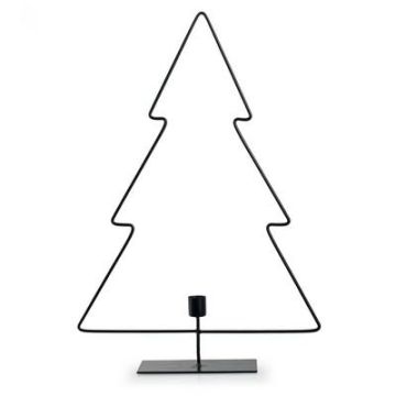 Metall Kerzenhalter Tannenbaum NERSYLA, Fuß, schwarz, 45cm, Ø40cm Metall Kerzenhalter Tannenbaum NERSYLA, Fuß, schwarz, 45cm, Ø40cm