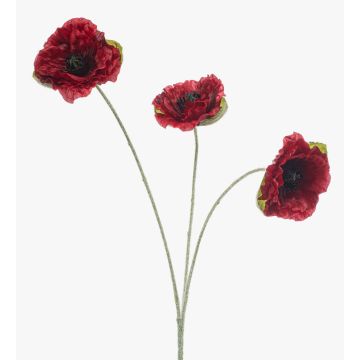 Kunstzweig Mohnblume WHONRA, dunkelrot, 60cm, Ø7cm Kunstzweig Mohnblume WHONRA, dunkelrot, 60cm, Ø7cm