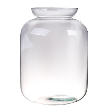 Glas Vase WILLIE, recycelt, transparent, 30cm, Ø23cm