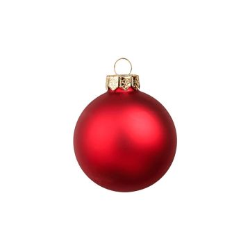 Christbaumkugel CLARIBELLE, matt, 15 Stück, rot, Ø8cm